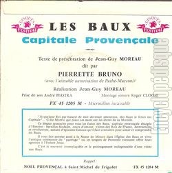 [Pochette de Les Baux, capitale provenale (Pierrette BRUNO) - verso]