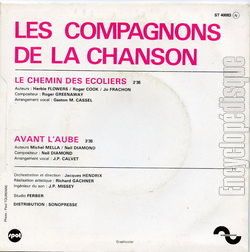 [Pochette de Le chemin des coliers (Les COMPAGNONS DE LA CHANSON) - verso]