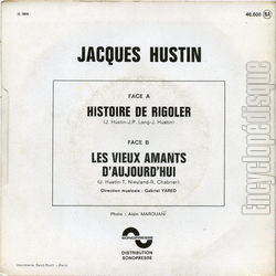 [Pochette de Histoire de rigoler (Jacques HUSTIN) - verso]