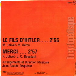 [Pochette de Le fils d’Hitler (Pierre et Marc JOLIVET) - verso]