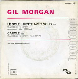 [Pochette de Le soleil reste avec nous (Gil MORGAN) - verso]