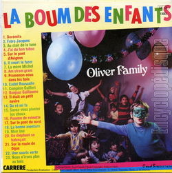 [Pochette de La boum des enfants (OLIVER FAMILY) - verso]