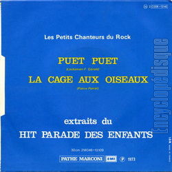 [Pochette de Puet puet / La cage aux oiseaux (Les PETITS CHANTEURS DU ROCK) - verso]