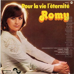 [Pochette de Vivre pour toi, mourir pour toi (ROMY) - verso]