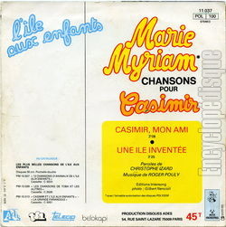 [Pochette de L’le aux enfants (Chansons pour Casimir) (T.V. (Tlvision)) - verso]