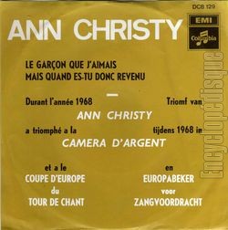 [Pochette de Le garon que j’aimais (Ann CHRISTY) - verso]