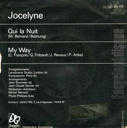 [Pochette de Qui la nuit (JOCELYNE) - verso]