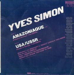 [Pochette de Amazoniaque (Yves SIMON) - verso]