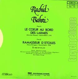 [Pochette de Le cœur au bord des larmes (Rachid BAHRI) - verso]