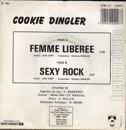 [Pochette de Femme libre (COOKIE DINGLER) - verso]