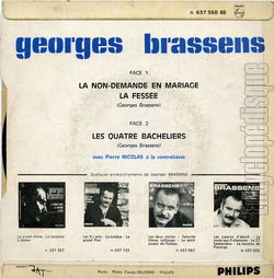 [Pochette de La non-demande en mariage (Georges BRASSENS) - verso]