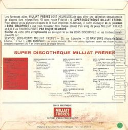 [Pochette de Milliat Frres "Super accordon musette" (PUBLICIT) - verso]