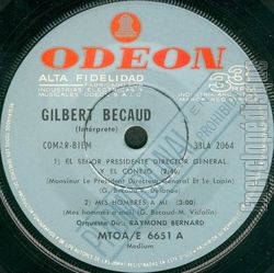 [Pochette de Monsieur le Prsident-Directeur Gnral et le lapin (Promo) (Gilbert BCAUD)]