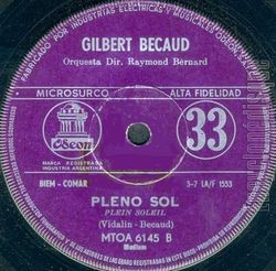 [Pochette de T’es venu de loin (Gilbert BCAUD) - verso]