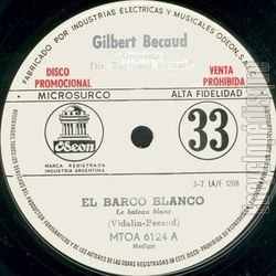 [Pochette de Le bateau blanc (Promo) (Gilbert BCAUD)]