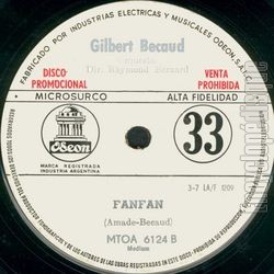 [Pochette de Le bateau blanc (Promo) (Gilbert BCAUD) - verso]