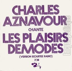 [Pochette de Les plaisirs dmods (Charles AZNAVOUR)]