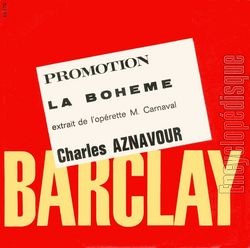 [Pochette de La bohme (promo) (Charles AZNAVOUR)]