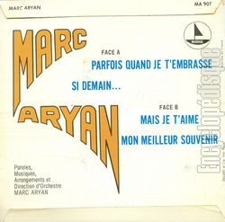 [Pochette de Parfois quand je t’embrasse (Marc ARYAN) - verso]