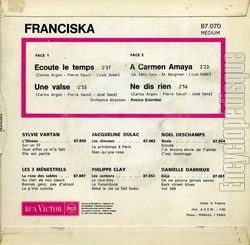 [Pochette de coute le temps (FRANCISKA) - verso]