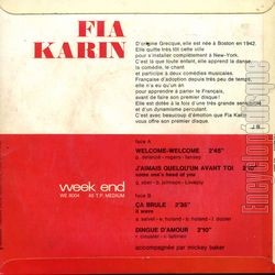 [Pochette de Welcome-welcome (Fia KARIN) - verso]