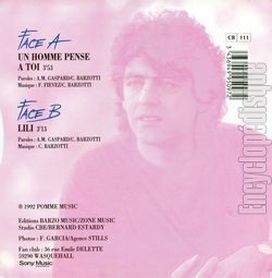 [Pochette de Un homme pense  toi (Claude BARZOTTI) - verso]