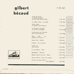 [Pochette de Sacre fille (Gilbert BCAUD) - verso]