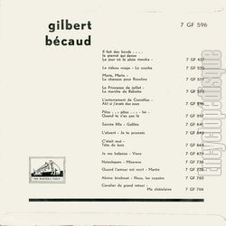 [Pochette de L’enterrement de Cornelius (Gilbert BCAUD) - verso]