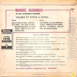 [Pochette de Valses et steps  gogo… (Maurice Alexander) - verso]