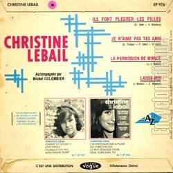 [Pochette de Ils font pleurer les filles (Christine LEBAIL) - verso]