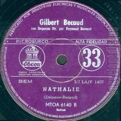 [Pochette de Au revoir "Don’t Look Back" ( Promo) (Gilbert BCAUD) - verso]