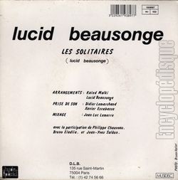 [Pochette de Les solitaires (Lucid BEAUSONGE) - verso]