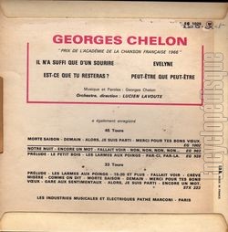 [Pochette de Est-ce que tu resteras ? (Georges CHELON) - verso]