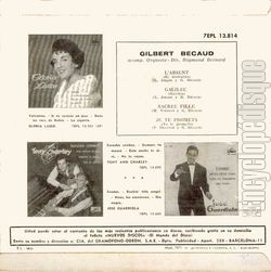 [Pochette de L’absent (Gilbert BCAUD) - verso]