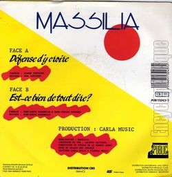 [Pochette de Dfense d’y croire (MASSILIA) - verso]