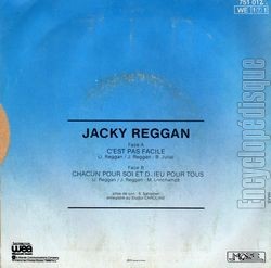 [Pochette de C’est pas facile (Jacky REGGAN) - verso]