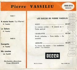 [Pochette de  mare haute (La Marne) (Pierre VASSILIU) - verso]