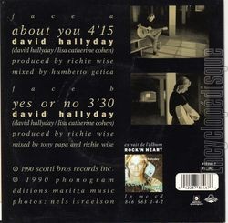 [Pochette de About you (David HALLYDAY) - verso]