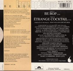 [Pochette de Be bop (NOUVELLES CRATURES) - verso]