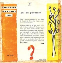 [Pochette de Pirouette chante Francine Cockenpot - 2 (PIROUETTE)]