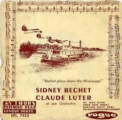 [Pochette de Bechet plays down the Mississippi (Sidney BECHET et Claude LUTER)]