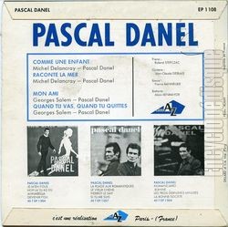 [Pochette de Comme une enfant (Pascal DANEL) - verso]