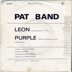 [Pochette de Leon (PAT BAND) - verso]