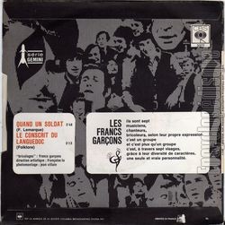 [Pochette de Quand un soldat (Les FRANCS GARONS) - verso]