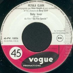 [Pochette de Baby lover (Petula CLARK)]