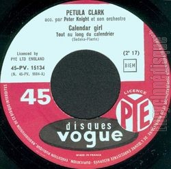 [Pochette de Calendar girl (Tout au long du calendrier) (Petula CLARK)]