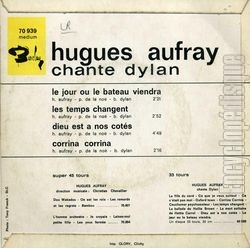 [Pochette de Le jour o le bateau viendra (Hugues AUFRAY) - verso]