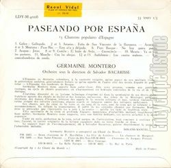 [Pochette de Paseando por Espaa (Germaine MONTERO) - verso]