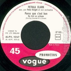 [Pochette de Parce-que c’est bon (Petula CLARK)]