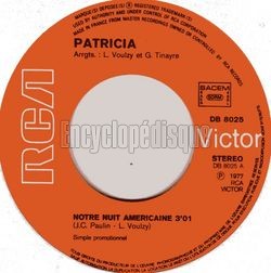 [Pochette de Notre nuit amricaine (PATRICIA)]